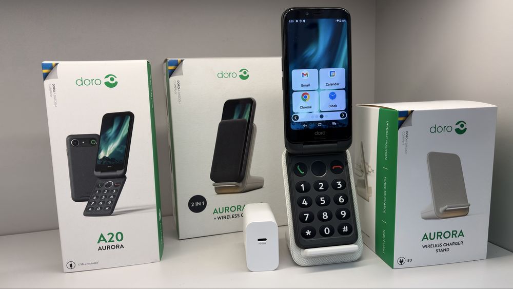 Smartphone Seniori, Doro Aurora A20, 64/4GB, + Wireless Charger, Nou