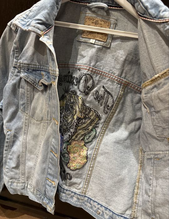 Дънково детско яке с бродерия пролет/ есен преходно