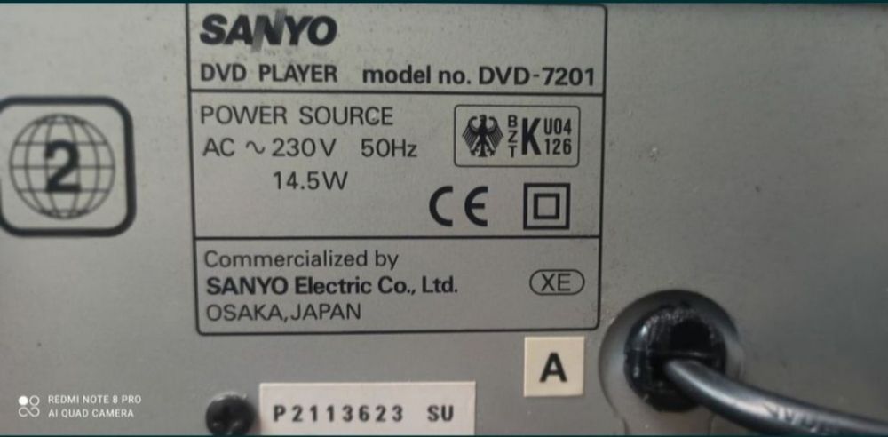 DVD Player Sanyo / telecomanda originala Remote Control