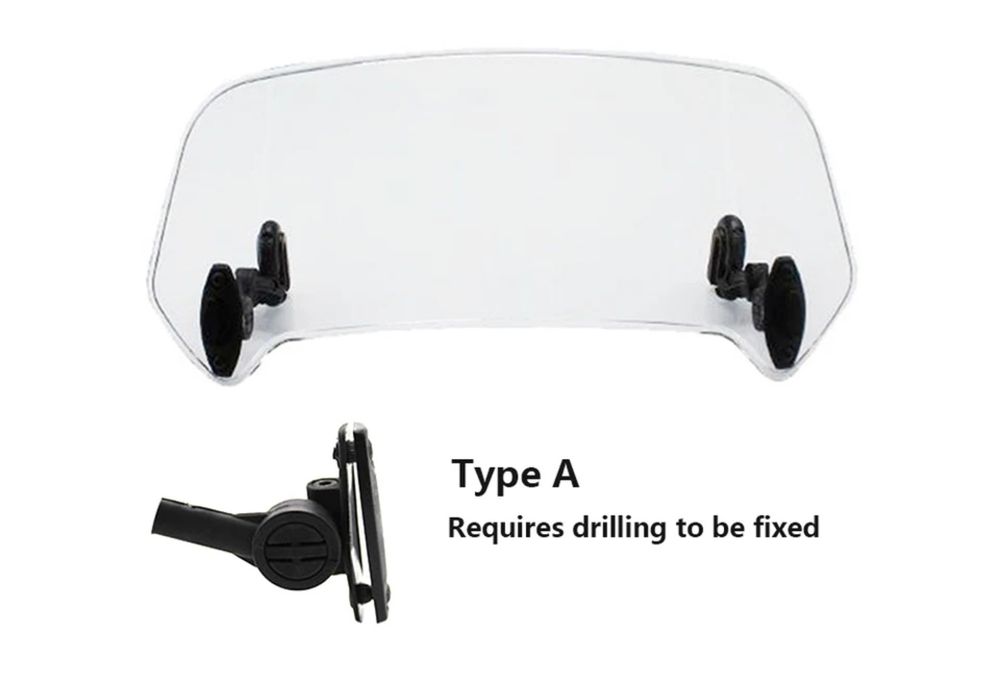 Deflector parbriz moto cu doua prinderi motocicleta vant