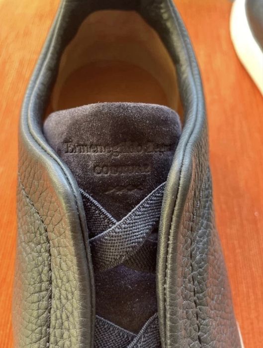 Pantofi sport Zegna Triple Stitch COUTURE piele lux adidasi sneakers