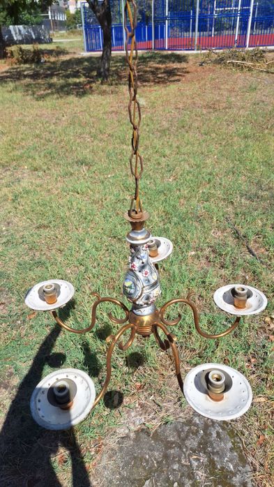 Полилей класика - мед с керамика, ръчно рисуван