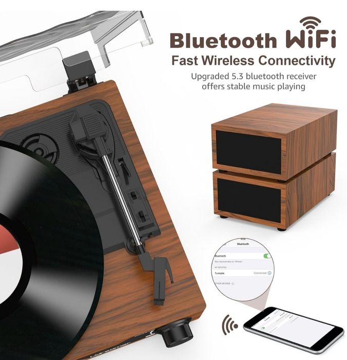 ГРАМОФОН Undreamer ! Bluetooth! AUX ! Стерео ! Винтидж стил.