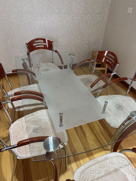 Стол, стул 6 талик 200$