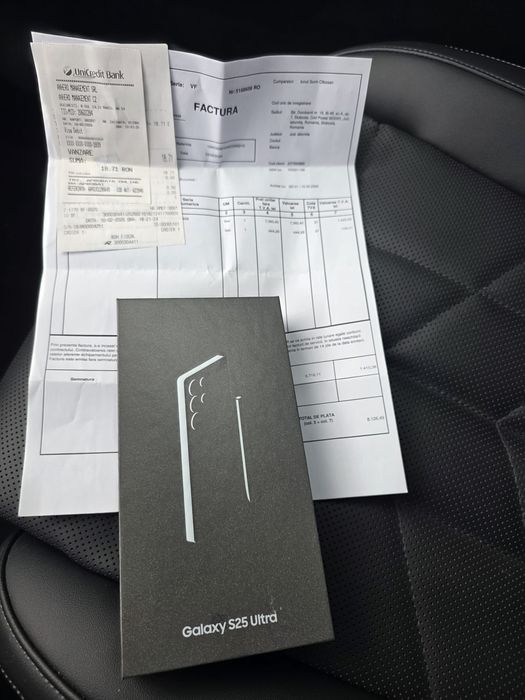 Samsung s25 Ultra 5G Black 512Gb NOU Sigilat Factură 2 ANI GARANȚIE