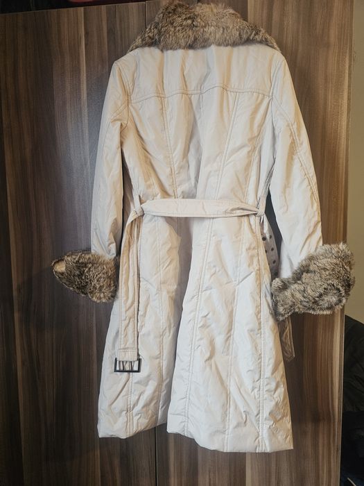 ZARA дамско яке със  заешка кожа