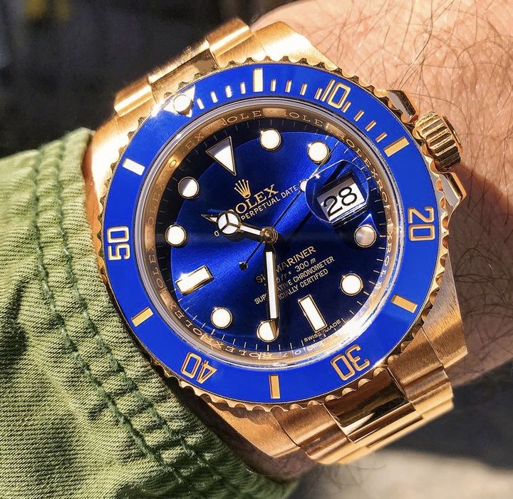 ceas rolex submariner blue dial
