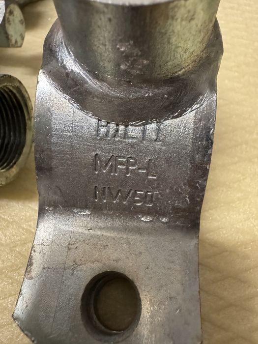 Професионални тръбни скоби Hilti MFP-L NW50 (DN50 / 2 цола) – нови