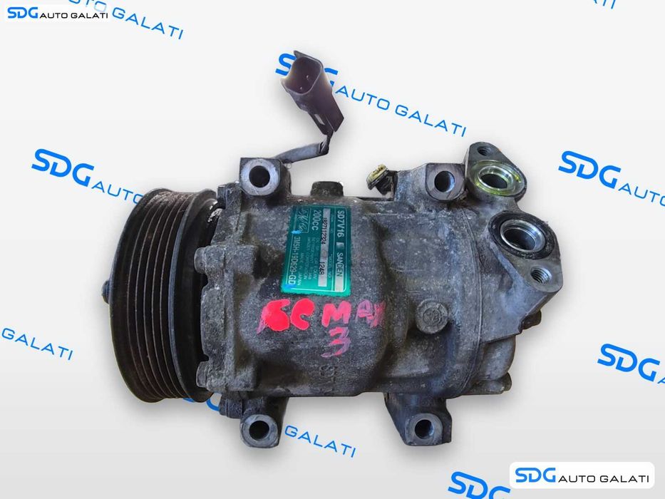 Compresor AC Aer Conditionat Clima Ford C-Max 1.6 TDCI G8DA G8DB HHDA HHDB 2003 - 2007 Cod 3M5H-19D629-GD SD7V16 [LN0923]