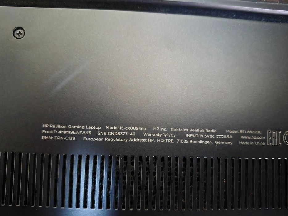 Лаптоп HP Pavilion Gaming i5-8300H RAM 16GB DDR4 128 SSD 1ТБ GTX 1050