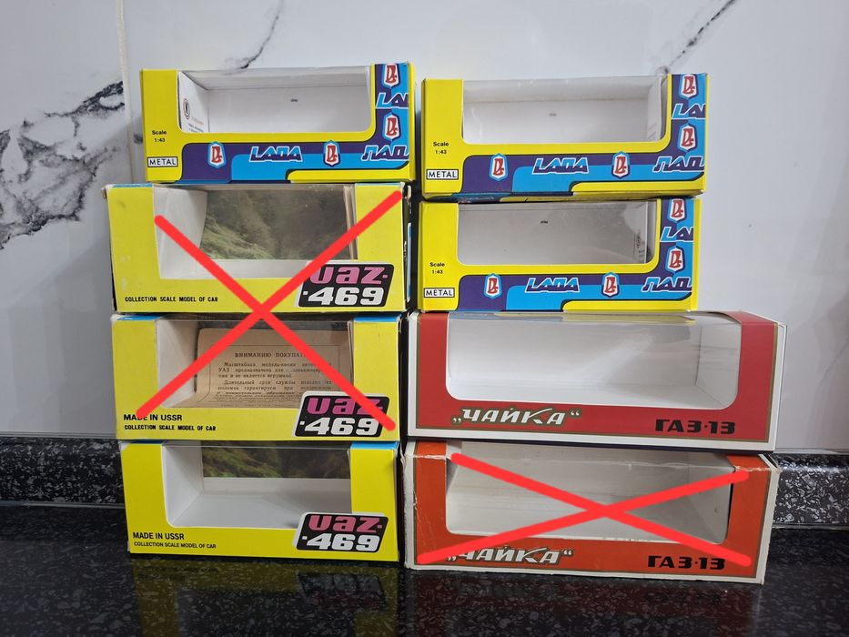 Масштабная модель машинка Коробка пустая