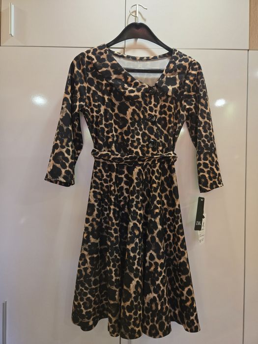 Рокля  с леопардов принт Нова размер с/м