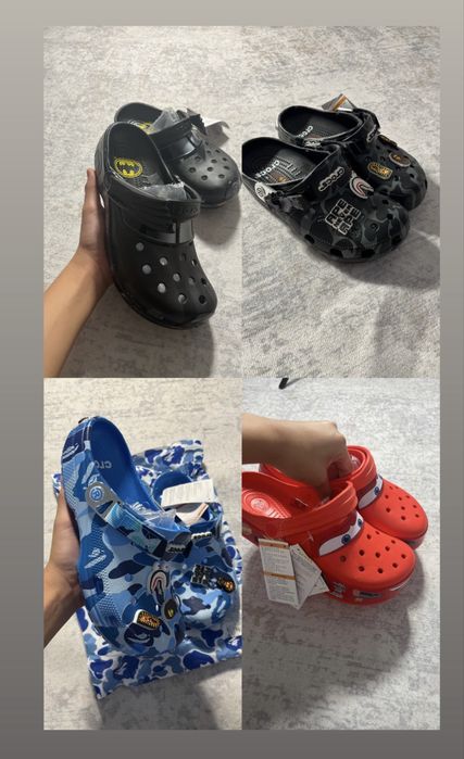 Кроксы Маквин,Бейп Bape Aape Batman бэтмен бетмен y2k drip drill лето