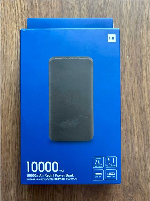 Чисто нов Redmi Power Bank 10000 mAh + micro-USB- C кабел