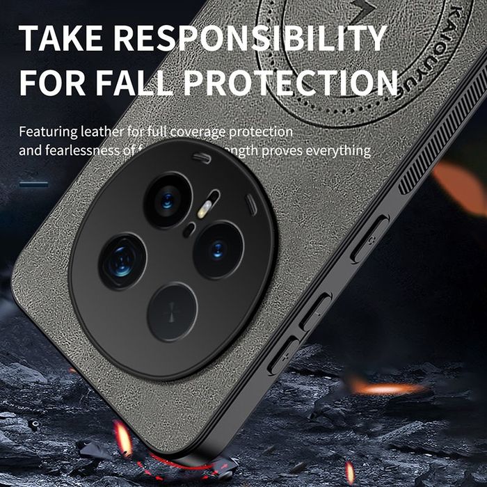 Стилен magsafe кейс за honor magic8 pro със защита на камерите - кафяв