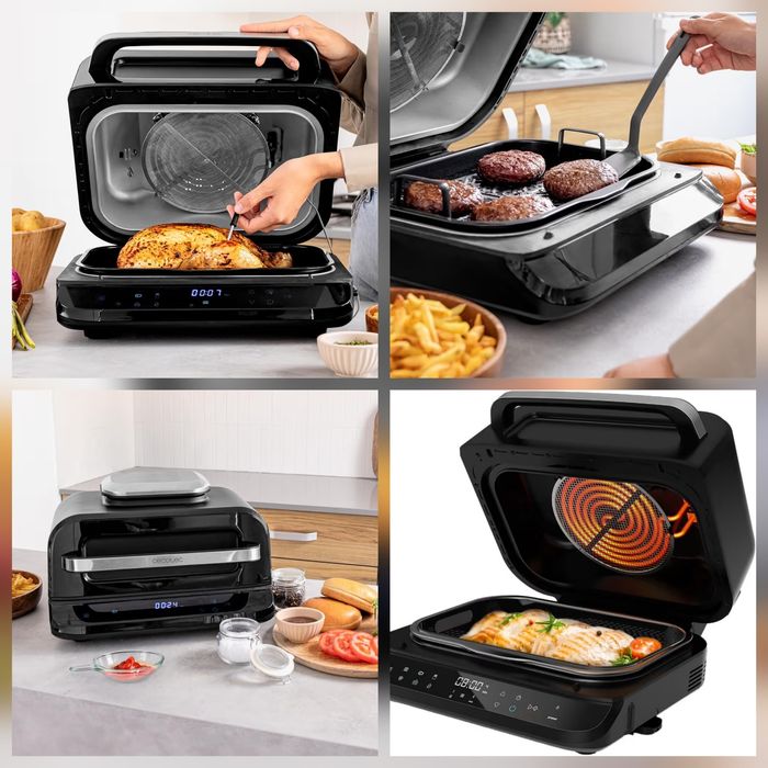 Фритюрник,Грил,Фрайър Cecotec Cecofry FireDome6000,2400W,6режима,4нива