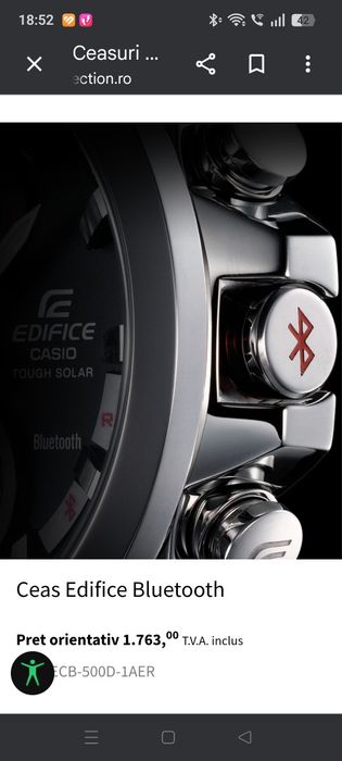 Vând ceas Casio Edifice