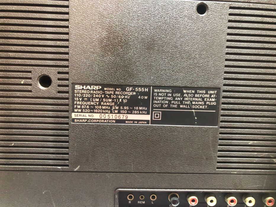 Vintige stéréo radio casetofon sharp GF 555