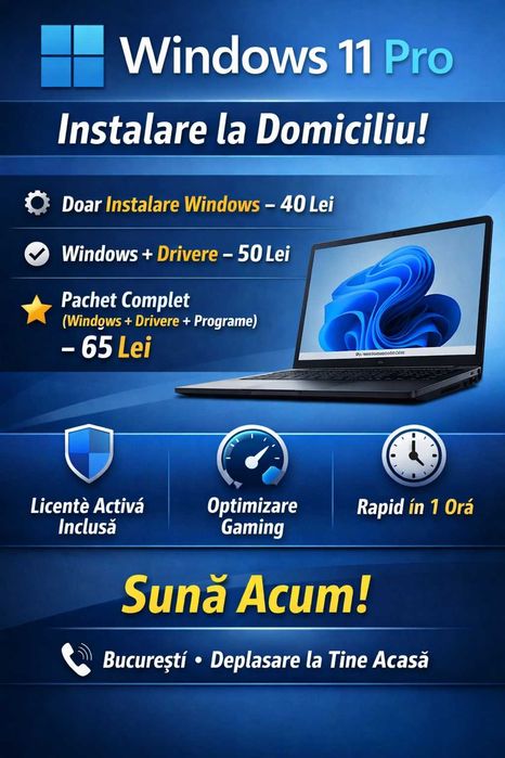 instalare windows 11 pro cu licenta