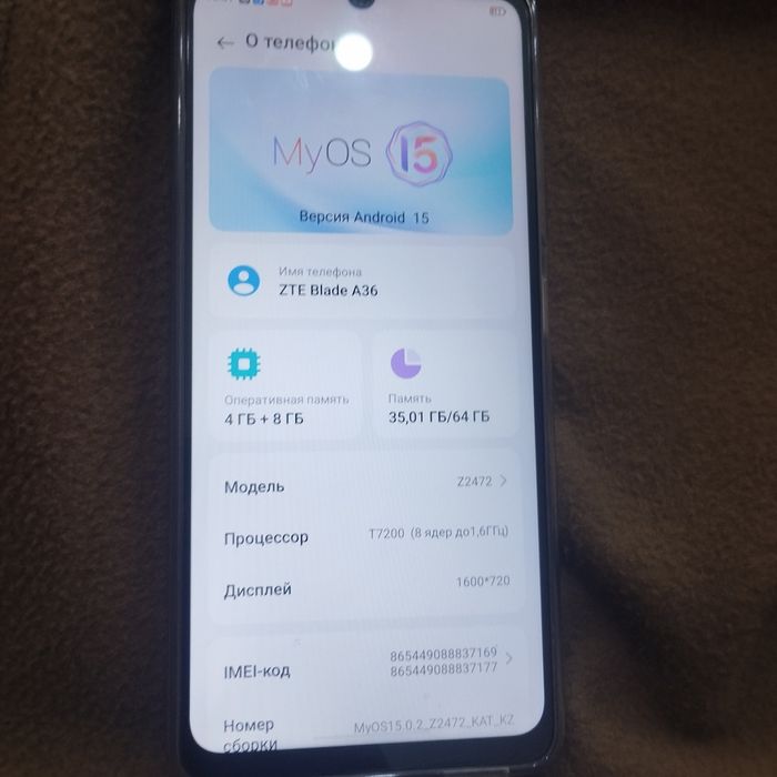 Телефон ZTE Blade A36