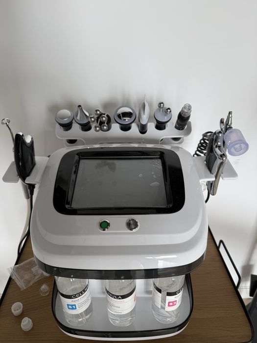 Pachet complet cosmetică – Masă + Scaun + Hidrofacial 10 în1 + Lampă