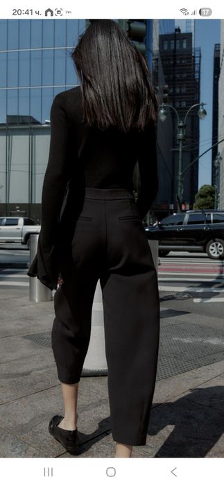 Zara сатенена рокля нова Хс