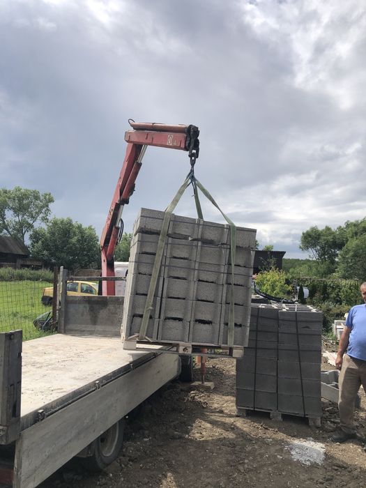 nisip sort pietris balast piatra moloz asfalt pamant Transport macara