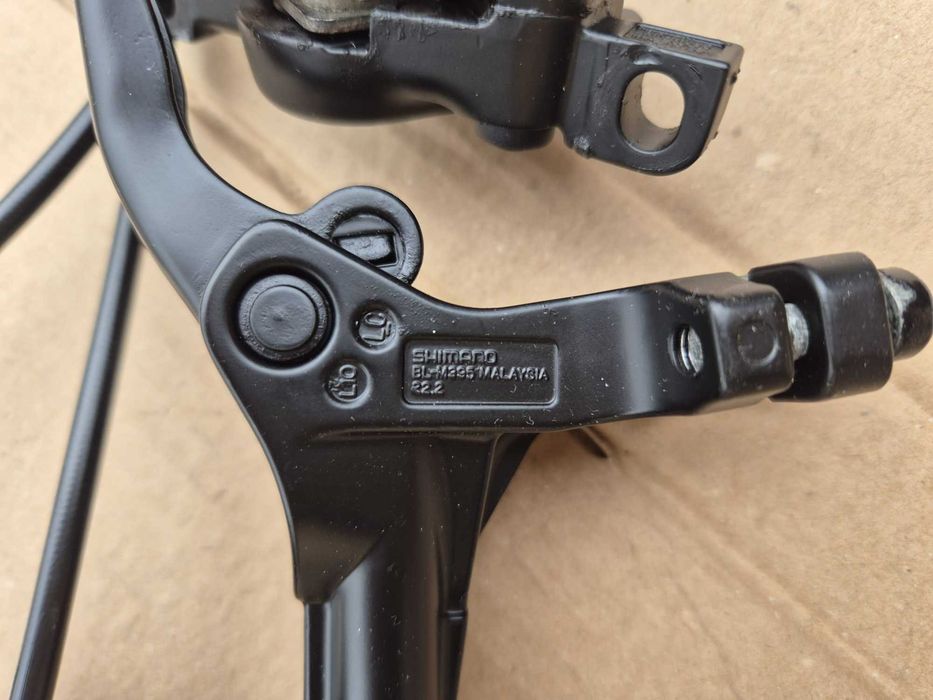 Set frane hidraulice Shimano BL-M395, fata-spate, placute noi