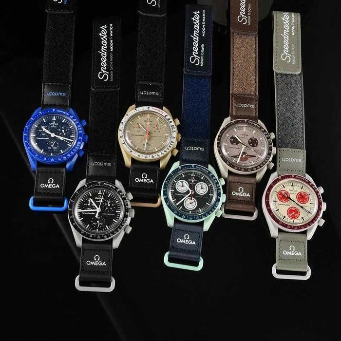 Ceas SWATCH X OMEGA MISSION To The Moon Moonphase Snoopy - Cronograf !