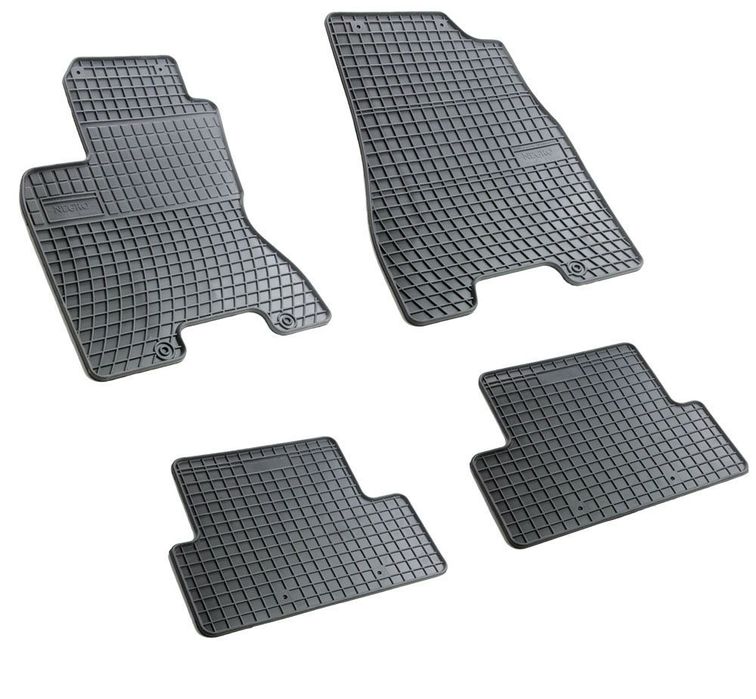 Set covorase auto din cauciuc Nissan X-Trail II 2008-2013, presuri BestAutoVest, negre, 4 buc.