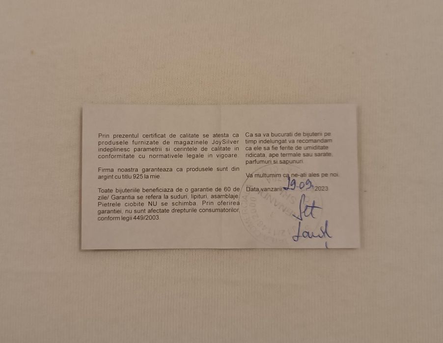 Colierul și Cercei de argint