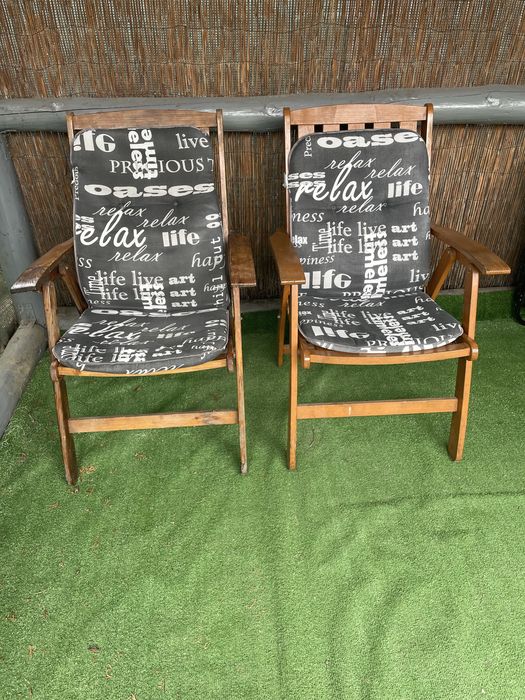 Scaun lemn gradina pliant