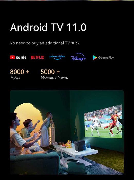 Новинка! Стильный и мощный Проектор Xiaomi Wanbo MOzart1 Pro Global