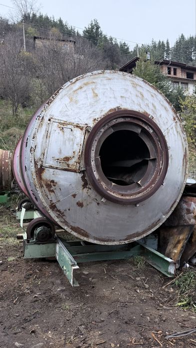 Барабана сушилня за дървесен чипс и стълготини 3 входова