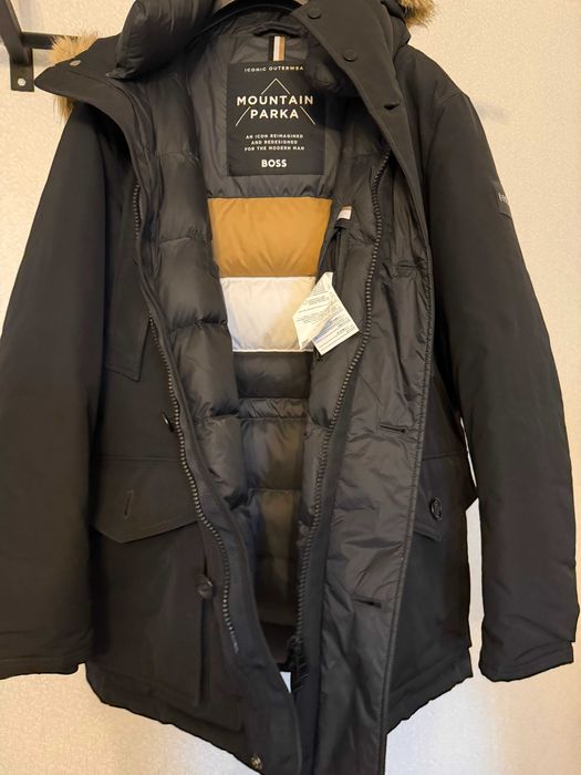 Мужская парка/пуховик BOSS (Original), 52 размер, куплен на Lamoda
