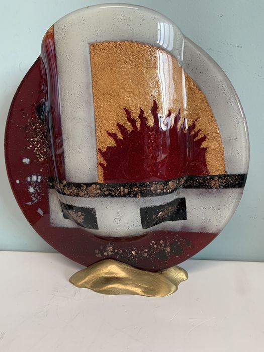 Кръгла стъклена ваза