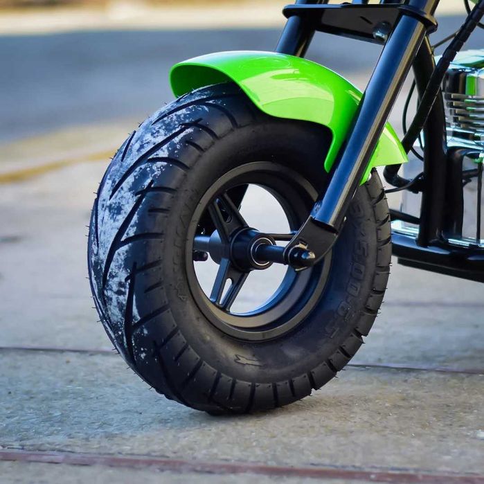 Motocicleta Kinderauto Old School 300W 24V roti moi gonflabile Green