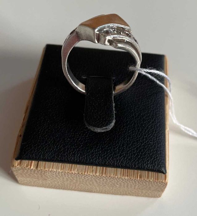 Сребърно дамско пръстенче с инкрустации – проба 925 – 5,08 гр – НОВО