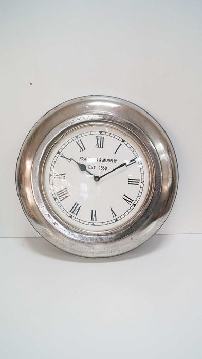Алуминиев стенен часовник със стъкло- диаметър 40см/ дълбочина 6см