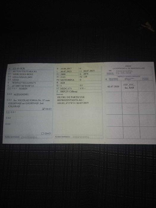 Mercedes Vito 2017 5 locuri