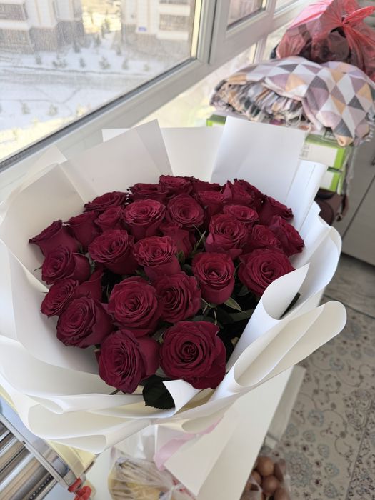 Цветы красный роза