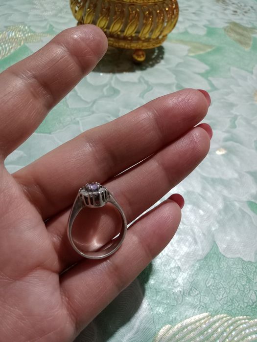 Серебро кольцо камень Аметист