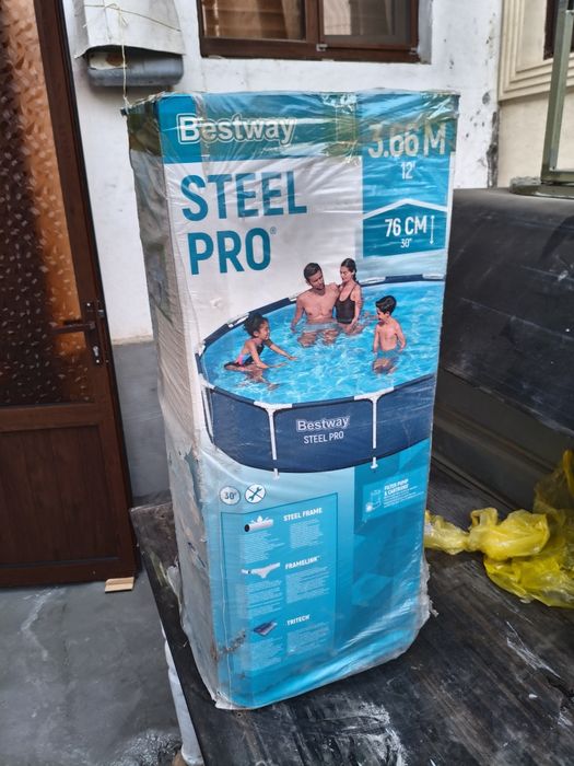 Срочно! Каркасный бассейн Bestway Steel Pro 3.66 х 0.76 м (б/у)