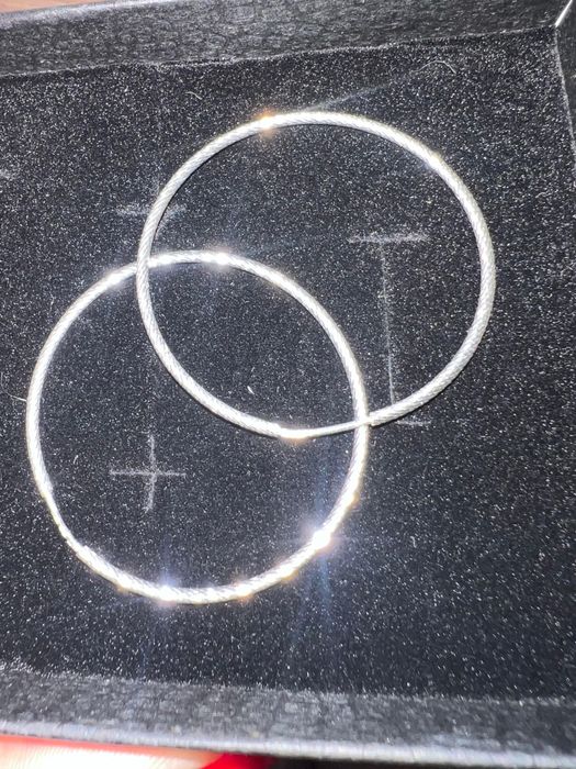 Серьги кольца Конго с алмазными гранями Sokolov