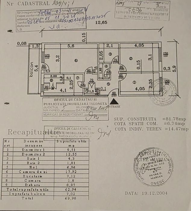 Apartament de vânzare