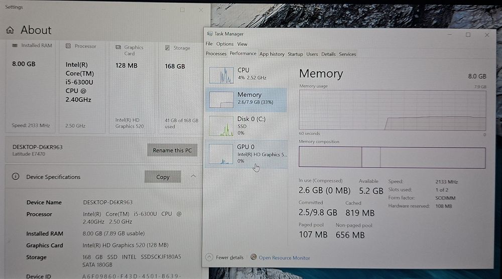 14' IPS Dell Latitude 7470 Intel Core i5-6300U/180GB SSD/8GB DDR4/Бат.3ч.