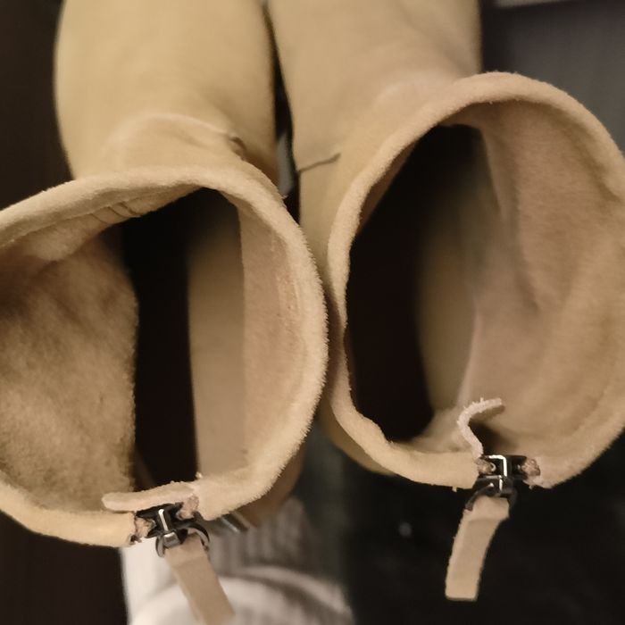 Botine piele nabuc grej 37 Reserved