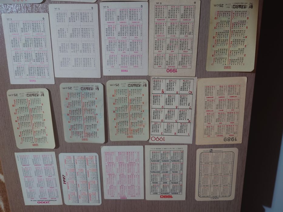 Стари календарчета - 44 броя.