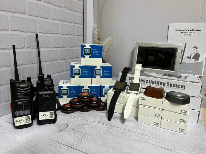 Часы пейджеры для официантов. Кнопка вызова