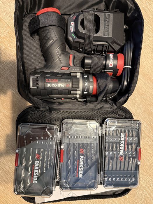 Filetanta Parkside Performance 43 piese + 2 acumulatori + incarcator ...